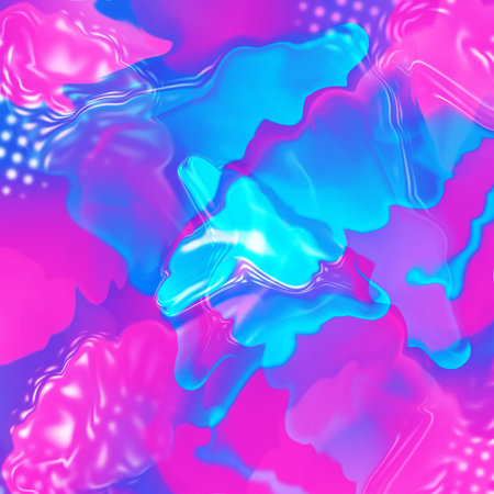 Modern trendy background with deep gradients and vibrant colors. Futuristic wet liquid and fluid...