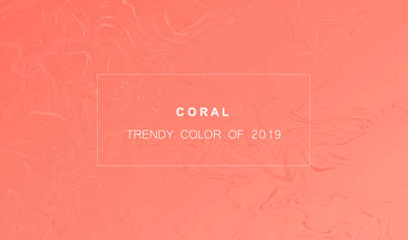 Coral trendy color of 2019. Gradient luxury abstract background. Modern texture for layout, banner, poster, flyer, card, web design. Vector eps10.のイラスト素材