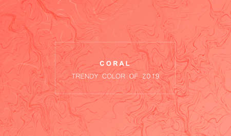 Coral trendy color of 2019. Gradient luxury abstract background. Modern texture for layout, banner, poster, flyer, card, web design. Vector eps10.のイラスト素材