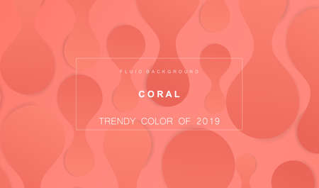 Coral trendy color of 2019. Gradient geometric dynamic abstract background. Modern minimal texture for layout, banner, poster, flyer, card, web design. Vector eps10.のイラスト素材
