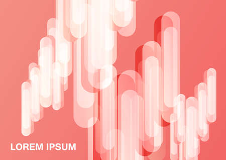 Coral trendy color of 2019. Gradient geometric dynamic abstract background. Modern minimal texture for layout, banner, poster, flyer, card, web design. Vector eps10.のイラスト素材