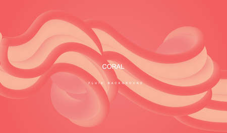 Coral trendy color of 2019. Gradient fluid abstract background. Modern texture for layout, banner, poster, flyer, card, web design. Vector eps10.のイラスト素材