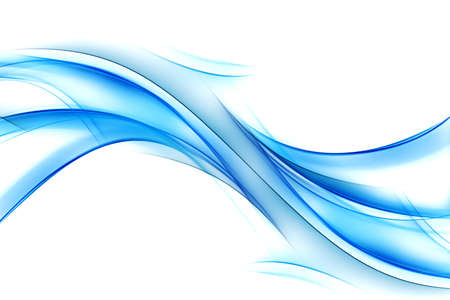Design element for card, website, wallpaper, project. Blue modern bright waves art. Blurred pattern effect background. Abstract creative graphic template. Decorative bussness concept.の写真素材