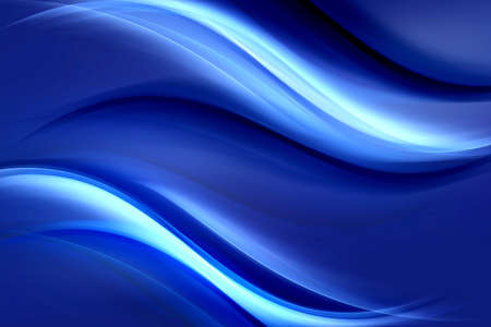 Dark blue modern waves art. Blurred pattern effect light background. Abstract creative graphic template. Decorative business style.の写真素材