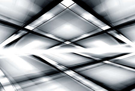 Futuristic white abstract isolated interior concept.の写真素材