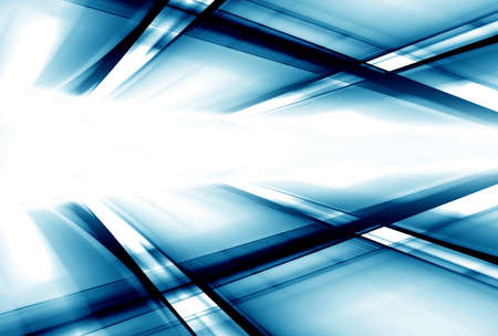 Futuristic technology blue abstract isolated perspective interior concept.の写真素材