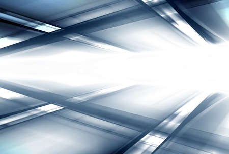 Perspective abstract background. Futuristic white blue interior design.の写真素材