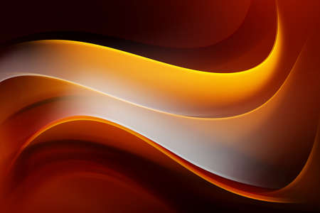 Gold Orange Decorative Waves Design Backgroundの写真素材