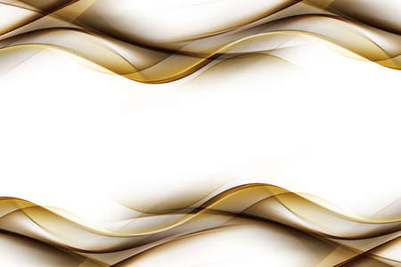 White background abstract gold waves.の写真素材