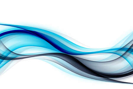 Website business concept. Awesome smooth blue black waves background.の写真素材