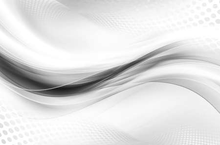Gray White Bright Waves Design Abstract Wallpaper Halftone Raster Backgroundの写真素材