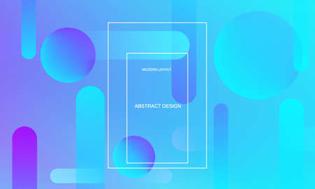 Minimal geometric abstract background. Futuristic gradient shapes design. Creative illustration ideal for cover, poster, web and social media. Vector eps10.のイラスト素材