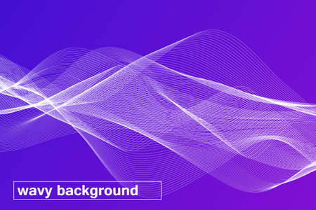 Minimal wavy abstract background. Futuristic gradient shapes design. Creative illustration ideal for covers, web and social media. Vector eps10.のイラスト素材
