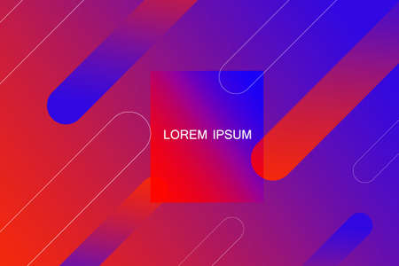Minimal geometric abstract background. Futuristic gradient shapes design. Creative illustration ideal for cover, poster, web and social media. Vector eps10.のイラスト素材