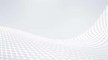 Halftone white and grey background. Decorative dot web layout concept.の写真素材
