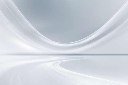 White, gray, perspective waves background. Blurred pattern lines. Abstract creative graphic. Decorative business style.の写真素材