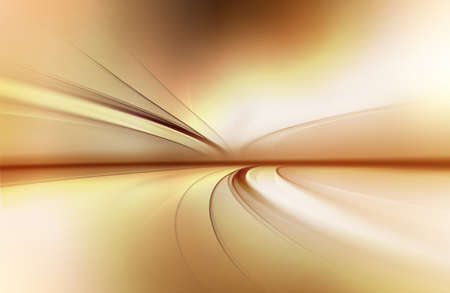 Awesome gold abstract background with perspective bright waves. Futuristic motion sun design.の写真素材