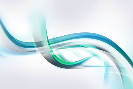 Minimal trend abstract background.Blue and green waves gradient shapes design. Modern elegant design.の写真素材