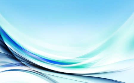 Abstract blue and green light waves background. Modern futuristic design.の写真素材