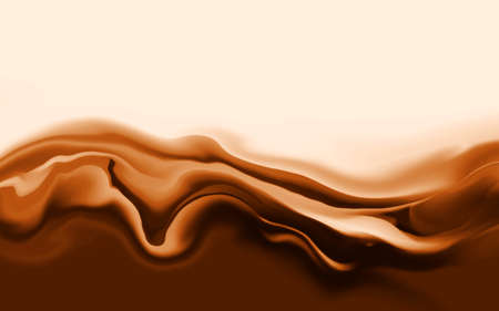 Chocolate fluid splash texture. Cocoa or coffee cream delicious food background. Tasty cream dessert.の写真素材