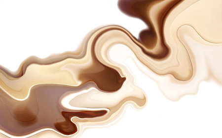 Chocolate with milk fluid splash texture. Cocoa or coffee cream sweet food delicious background.の写真素材
