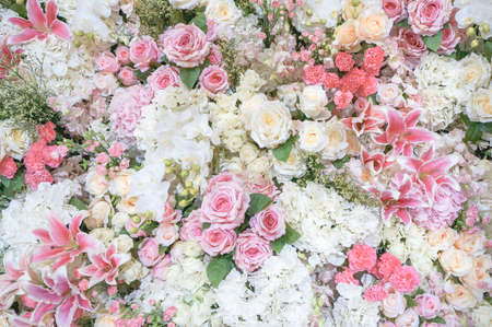 flora backdrop in weddingの写真素材