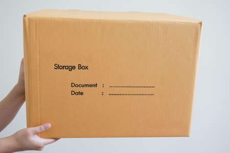 sending a boxの写真素材