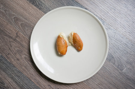 seeds of Durian Monthong on a plate