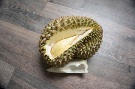 durian monthong  on the laminate floorの写真素材