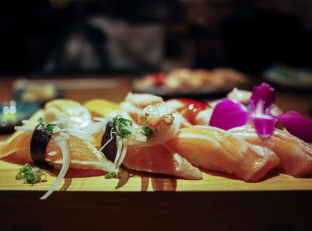 Salmon sushiの写真素材