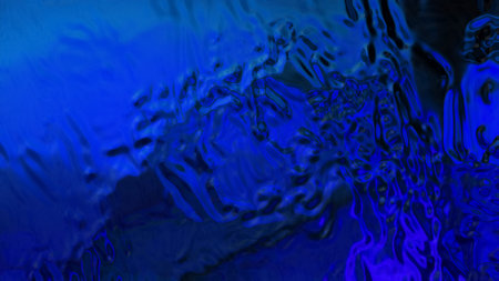 Blue background with liquid textures. Beautiful wavy abstraction with smooth lines. Vibration on the...