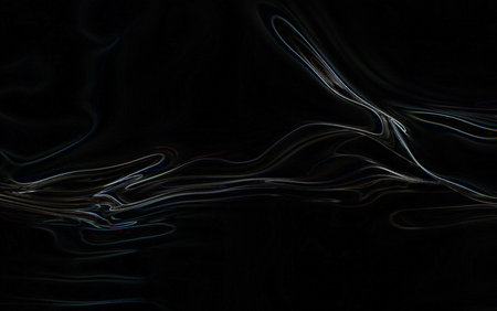 Black abstraction with light unobtrusive lines. An image of cigarette smoke in the dark.の写真素材