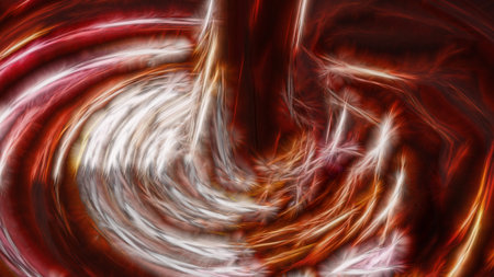 A fantastic abstraction with a light cycle and bright flashes. The red vortex is a shiny texture...