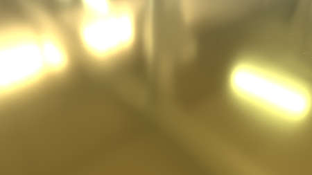 Golden background with blur. Yellow surface with highlights. 3D image.の写真素材
