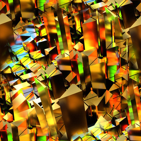 Seamless texture with clear golden elements and multicolored highlights. Multicolored background...