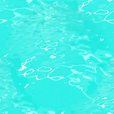 Turquoise liquid with white highlights. Beautiful turquoise seamless background. The wavy surface of...