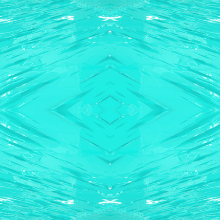 Turquoise surface with white highlights. Beautiful turquoise seamless mirror background. Slippery...