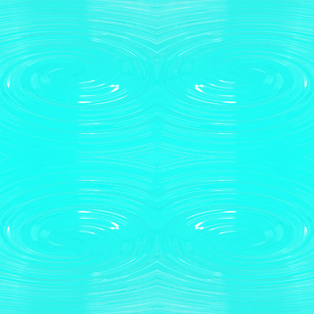 Turquoise surface with white highlights and circles on the water. Beautiful seamless mirrored...