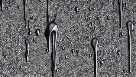Black and white abstraction. Close-up of water droplets on the wall. generated AI.の素材