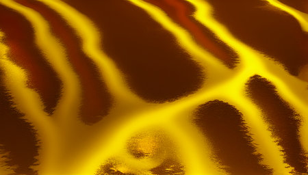 golden abstraction. Yellow background with texture pattern. liquid gold. generated AI.の素材