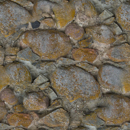 An old stone wall. Background of gray stones. Stone texture. Gray stones. Seamless.の写真素材