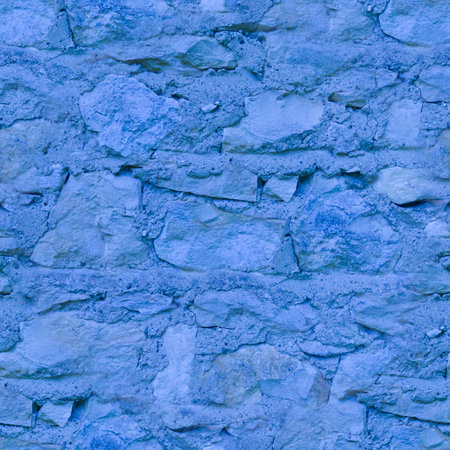 An old, blue stone wall. Blue, stone background. Stone texture. Seamless image.の写真素材