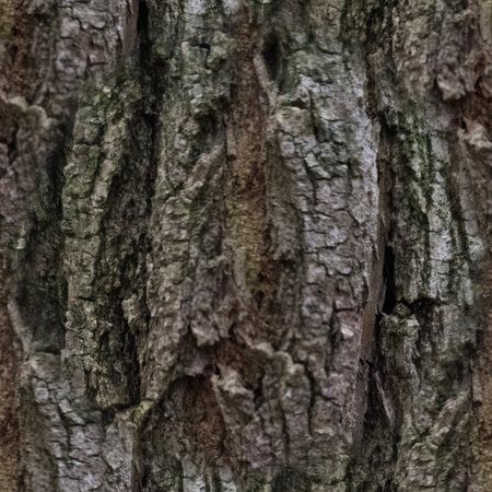 Tree bark close-up. Gray wood background. Wood texture. Seamless image.の写真素材