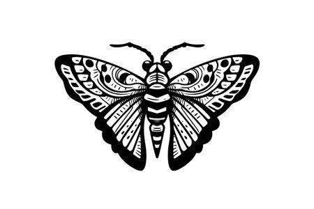 Butterfly sketch. Hand drawn engraving style vector illustration.のイラスト素材