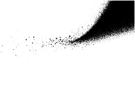 Gritty gravel texture. Gradient halftone overlay backdrop. Monochrome abstract splattered design vector background.のイラスト素材