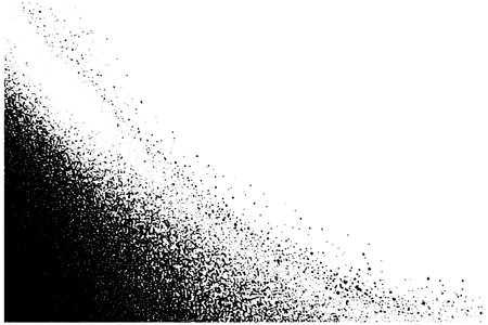 Gritty gravel texture. Gradient halftone overlay backdrop. Monochrome abstract splattered design vector background.のイラスト素材