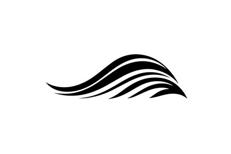 Fluid Motion: Abstract Wave Icon Design Vector Illustration. Minimalistic Logotype.のイラスト素材