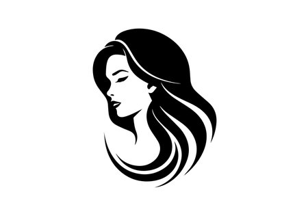 Beauty Boutique: Elegant Woman Logo Design Vector Illustration. Simple Icon.のイラスト素材