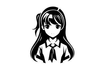 Japanese Manga Girl: Vector Anime Character Design. Comic Art.のイラスト素材