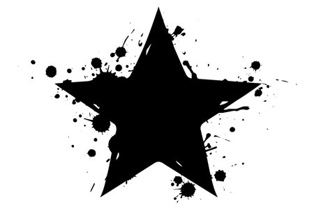 Urban Star Icon Graffiti: Spray Paint Vector Art with Street Style.のイラスト素材